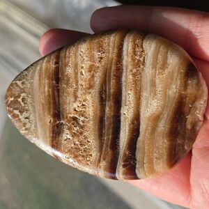 Chocolate Calcite Flat Stone